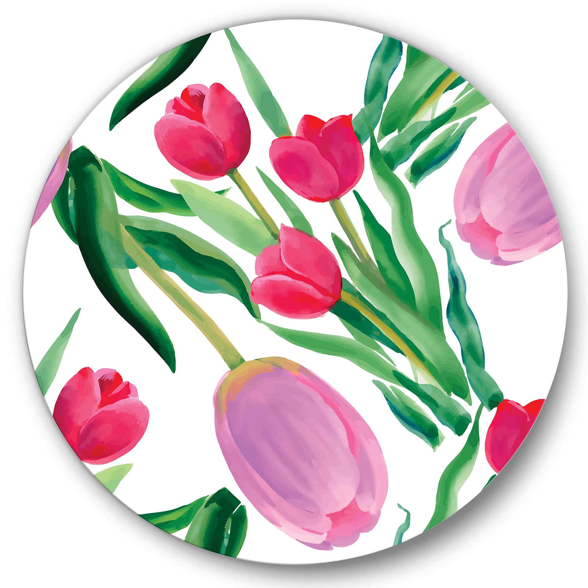 Designart - Blooming Beautiful Pink Tulips Flowers